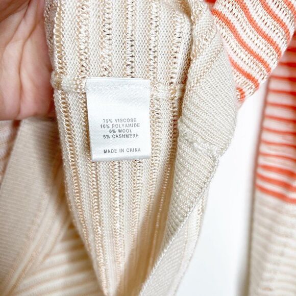 ST. JOHN Degrade Stripe Knit V-Neck Sweater - Picture 6 of 9